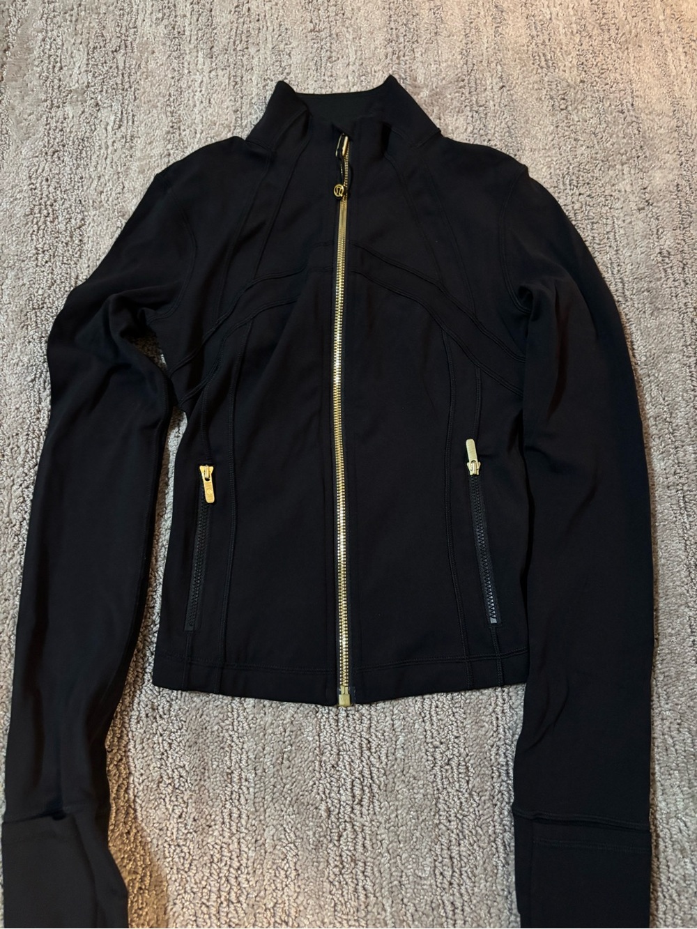 Lululemon Define Cropped Jacket Nulu with Gold Hardware